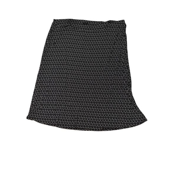 Stunning J. Jill Skirt Womens geometric design Long Midi A Line Flowy black and - Picture 2 of 6
